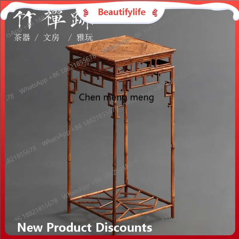 Estante de orquídeas de bambú a38 Merlot, famoso estante de bonsái chino fragante de muebles Jieming de flores Seiko