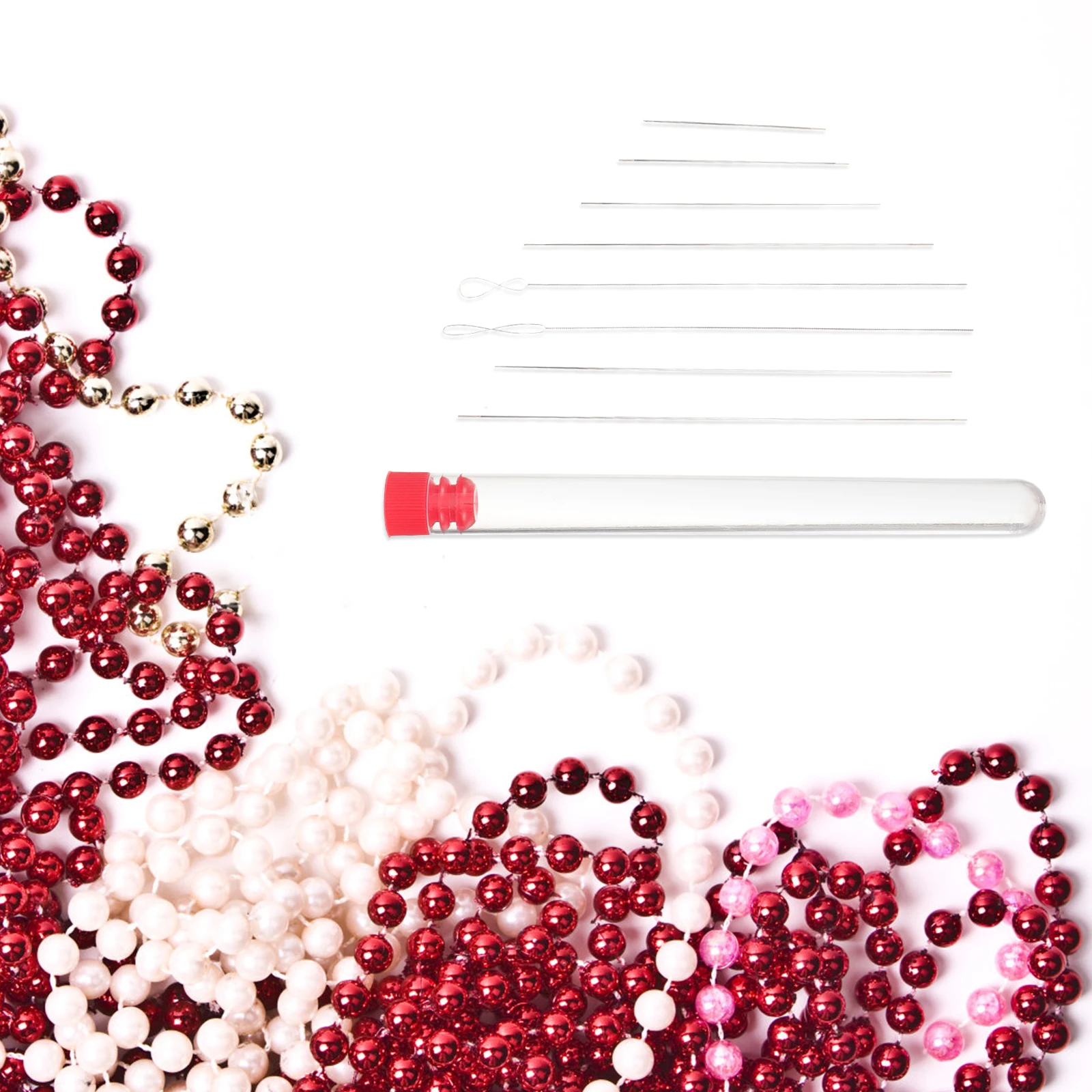 

1 set Beading Needles Kit Big Eye Plastic Stainless Threader DIY Beads Jewelry Making Tools for Bracelet Necklace Projects