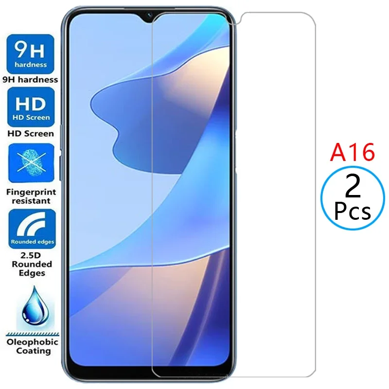 

Защитное закаленное стекло для Oppo A16 (2 шт.), защитная пленка для экрана Oppo A16, A16, 16A, 6.52 дюйма