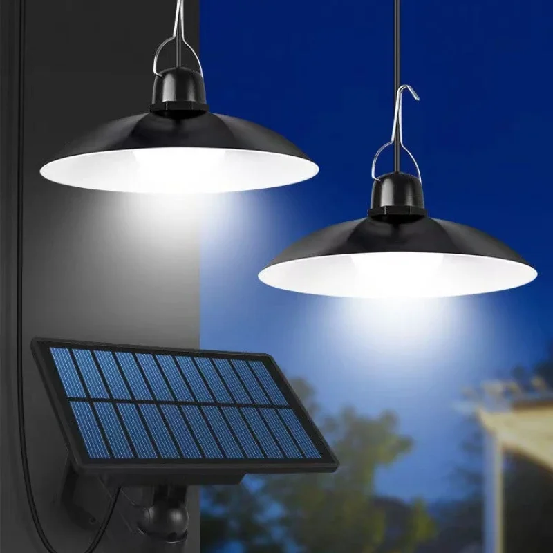 

Solar Pendant Light 1 Drag 1/1 Drag 2 Led Solar Powered Lamp with Remote Control Chandelier Camping Outdoor Garden Hanging Light