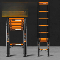 Telescopic Ladder Household Multi-functional Engineering Ladder Herringbone Ladder Thickened Aluminum Alloy Lifting and Folding