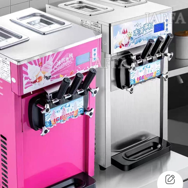 Hot Sale High Quality Wholesale Commercial Stand & Table Top Ice Cream Machine 3 Flavor Soft Serve Ice Cream Maker Machine