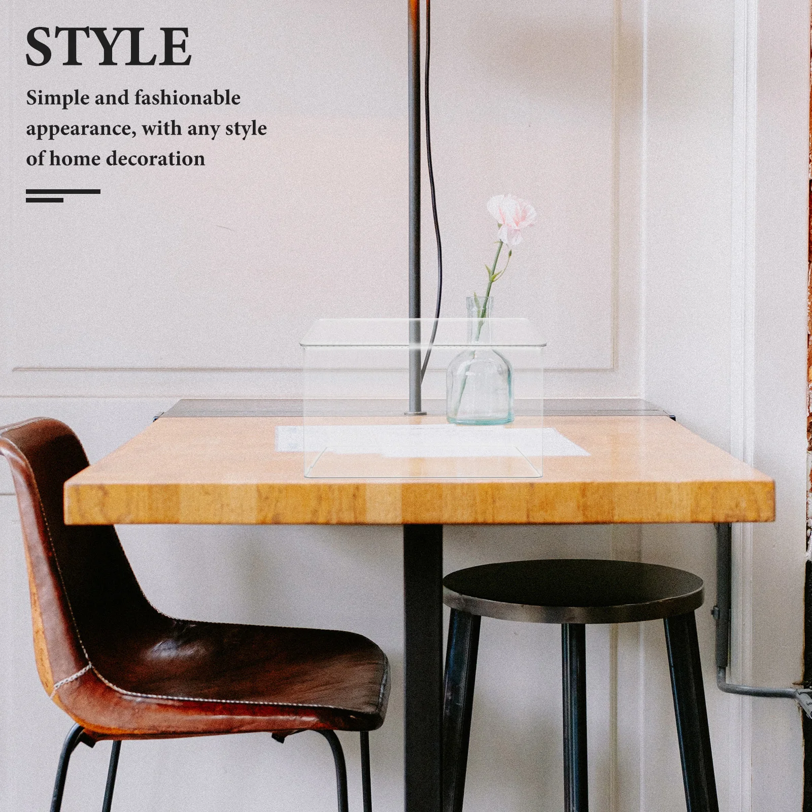 صندوق تخزين أكريليك شفاف بسعة كبيرة لمنظم شارة الرسوم المتحركة وحقيبة عرض شفافة ومنظم بلاستيكي شفاف للمنزل #4