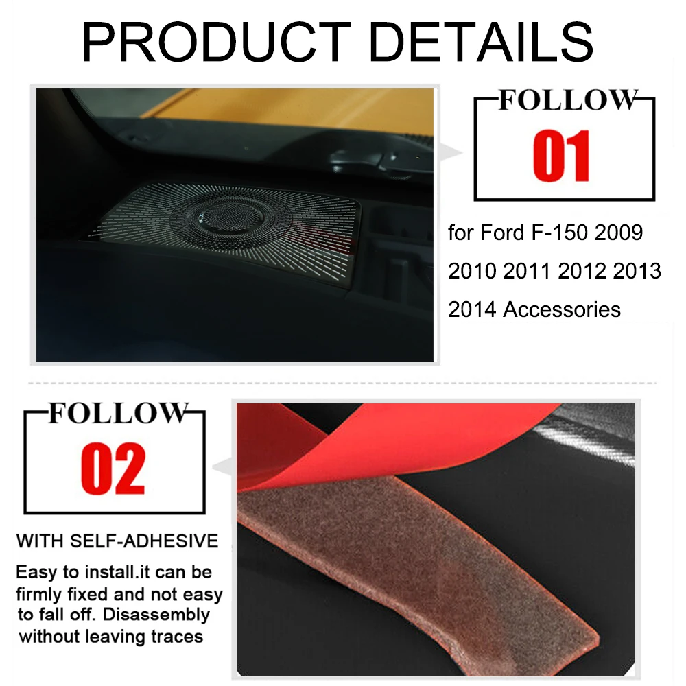 Car A-Pillar Speaker Mesh Horn Grille Decoration Cover Trim for Ford Bronco 2021 2022 2023 2024 Audio Mesh Interior Accessories