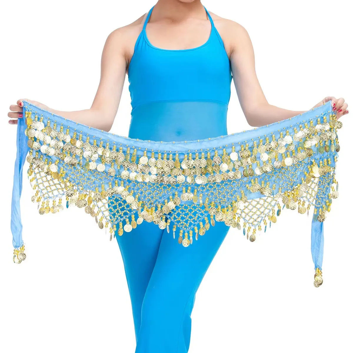 ベリーチェーン 3 ストレート 2 コーナースパンコールコイン手作りベリーダンスインドダンスヒップスカーフウエストラップアクセサリー ​ ​