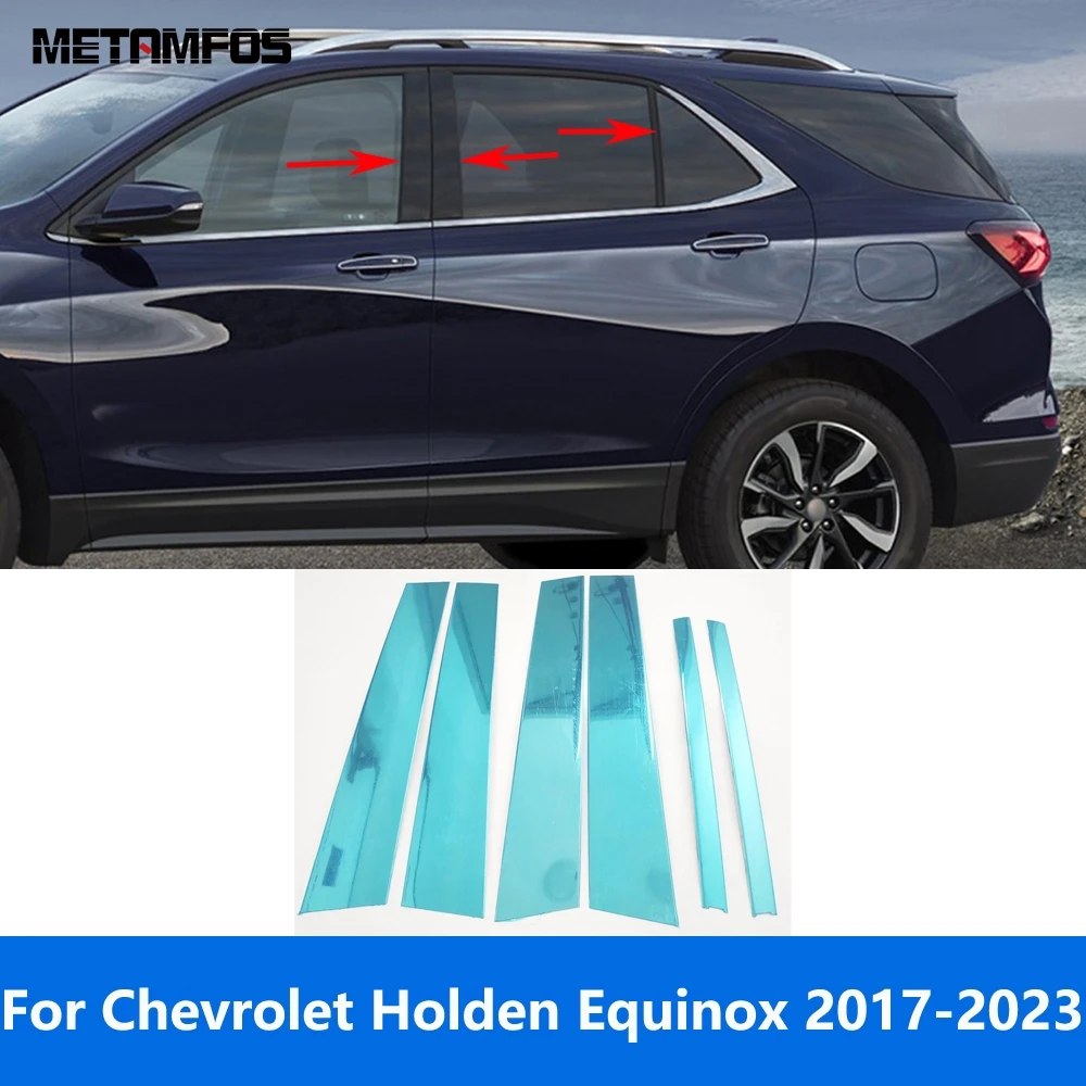 

Аксессуары для Chevrolet Holden Equinox 2017 2018 2019 2020 2021 2022 2023, нержавеющая оконная центральная стойка B C, накладка на стойки