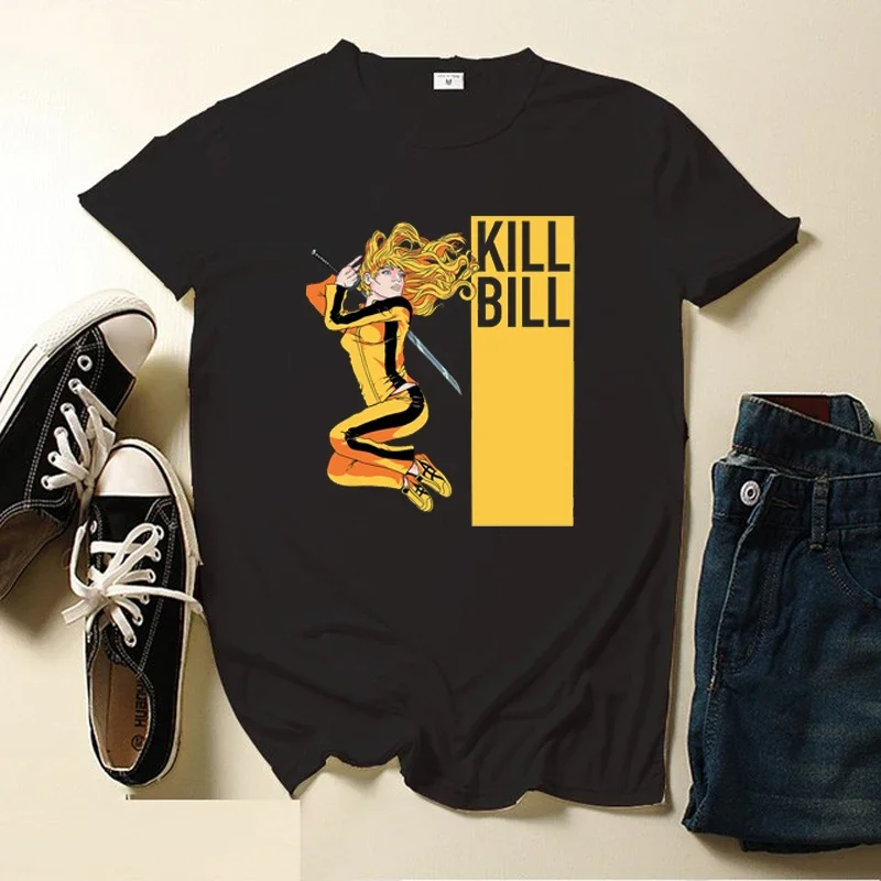 New Classic Movie Kill Bill Go-go Movie T Shirt Male Great Cotton Round Collar Graphic T-shirt Woman Man Vintage Short-sleev