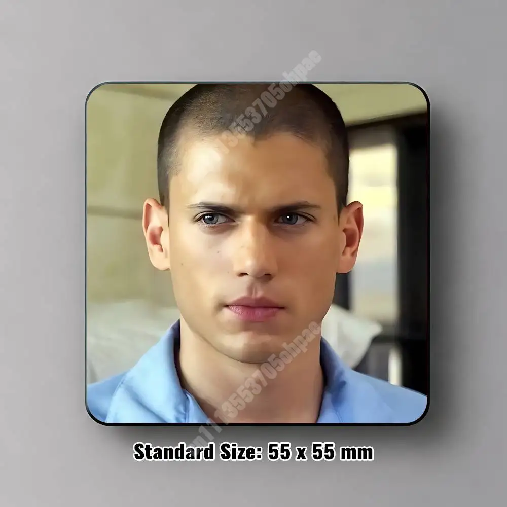 P-Prison Break-S Michael Scofield Magnetic Sticker Reflective Fridge Decal for Metal Surfaces Magnet Sign