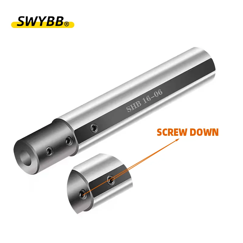 SWYBB SHB20 SHB16 SHB 12 Lathe Boring Cutter Bar D16 D20 D25 CNC Small Diameter Tool Holder Tungsten Steel 100mm Support