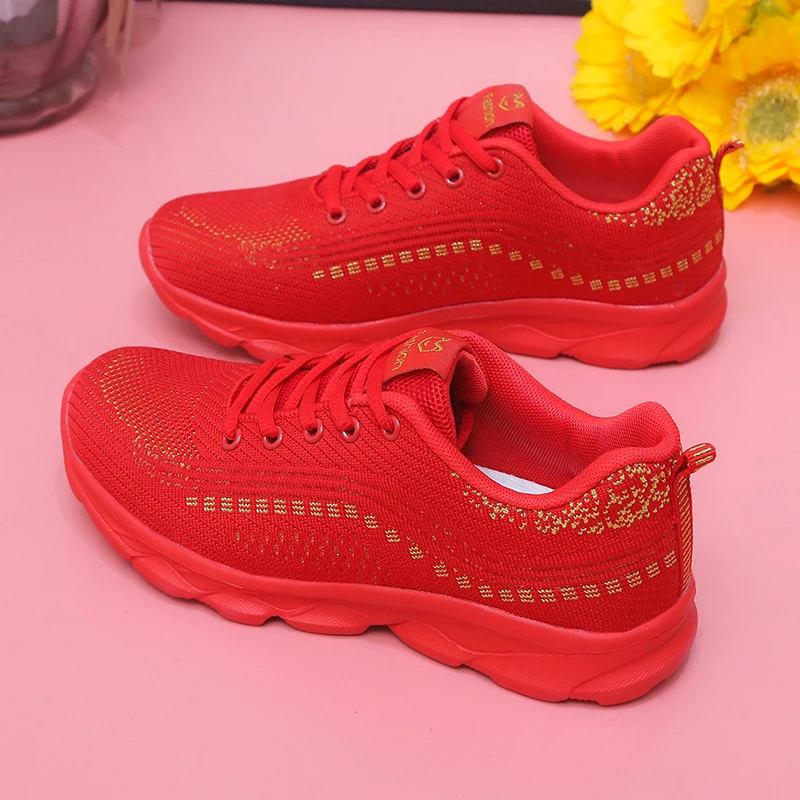 Women's Lightweight Running Shoes Breathable Non-Slip Walking Sneakers Comfortable Outdoor Sports Soft Wear-Resistant
