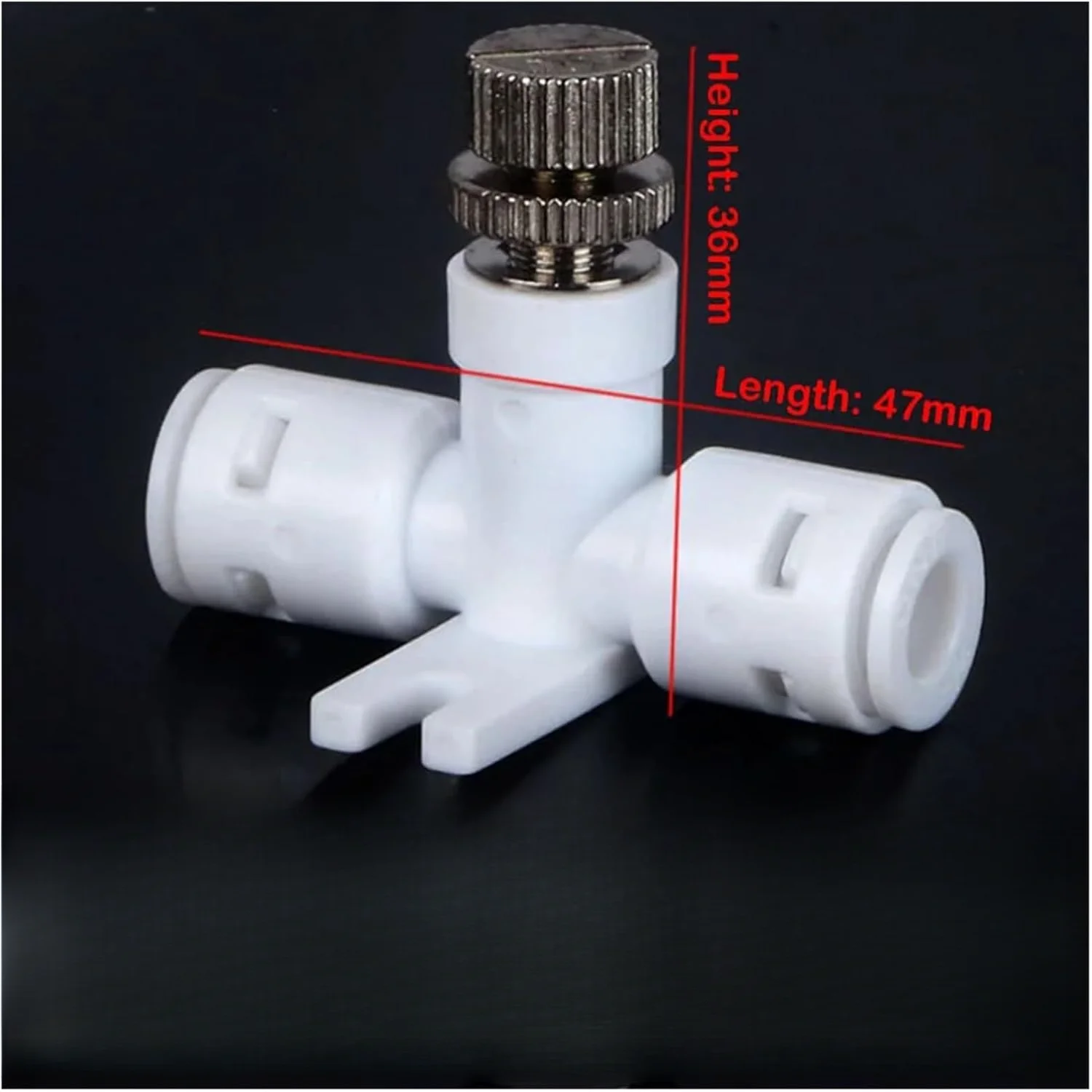 Flow Control Valve 4.9 x 1.4 cm Adjustable Water Pressure Regulator for Compact Installations Stainless Steel Core