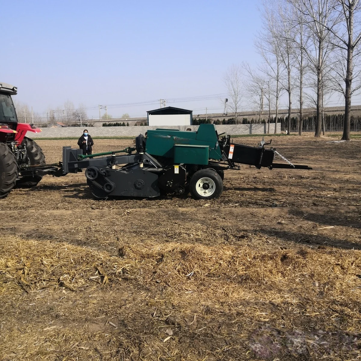 Hay Picking and Baling Machine with a Picking Device It Can Collect Dry hay Laid Out in Strips in the Field and Perform Baling