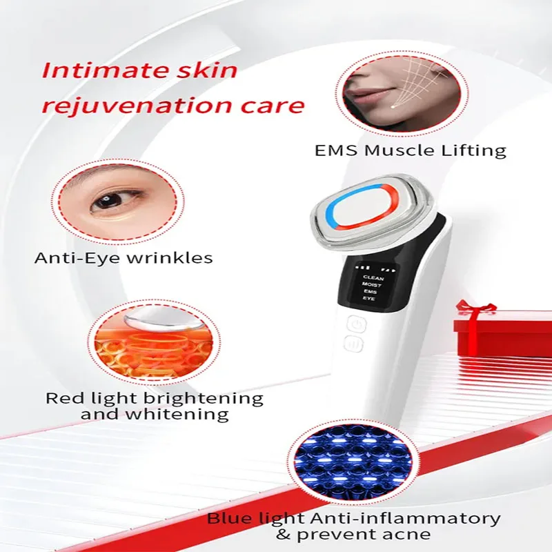 Multifunction EMS Face Beauty Device Lite Eye Massager Microcurrent Face Lifting Wrinkle Remover LED Photon Face Beauty Instru