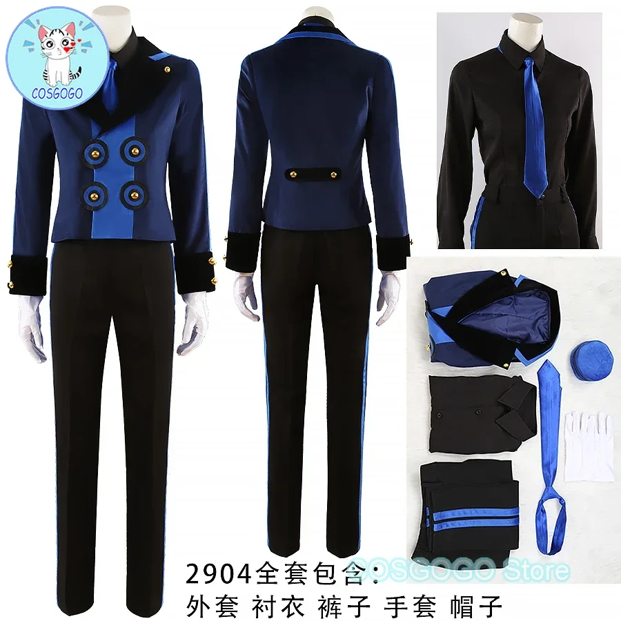 [Customized] Pr3 Theodore Cosplay Costume Uniform Velvet Room Yuuki Makoto Cos Clothing with Hat Party Christmas Halloween