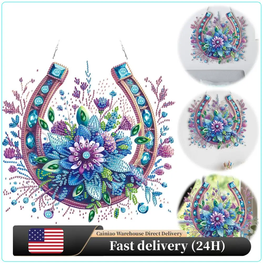 

Цветы Подкова 2D Плоский DIY Набор алмазной живописи Алмазный художественный кулон Декор