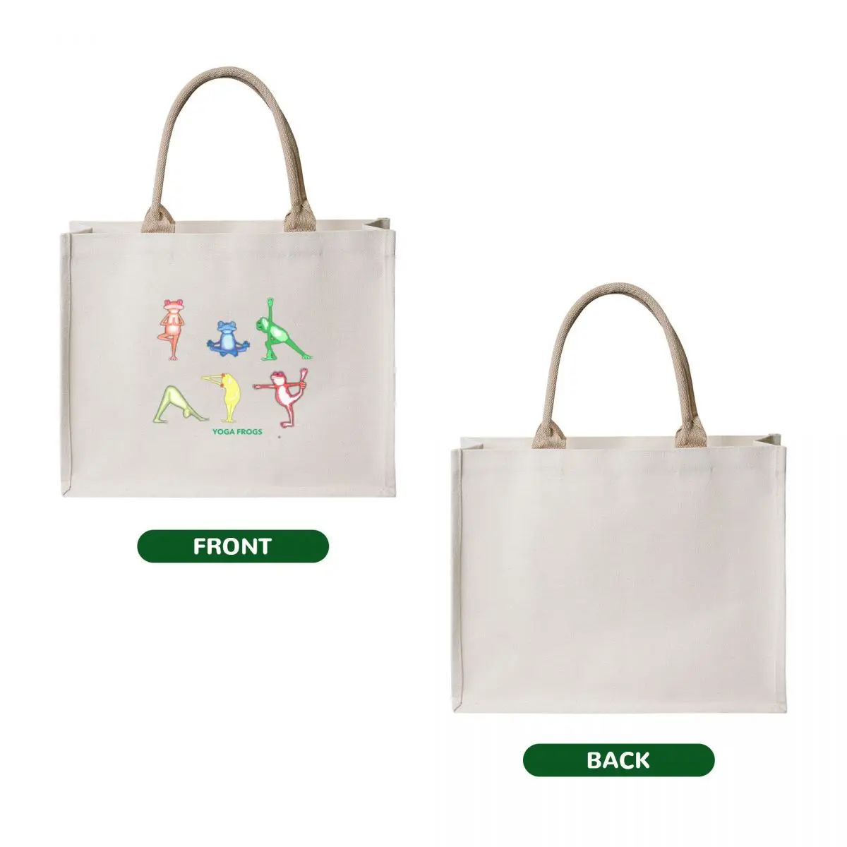 Yoga Frog Buddies Tote Bag sac pour femme shopper bag women the tote bag Candy bags