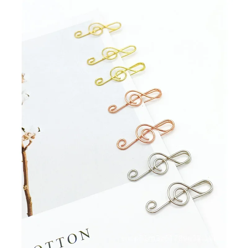 20 pièces/paquet de pinces à papier créatives en forme de cœur en or Rose, fournitures de bureau mignonnes