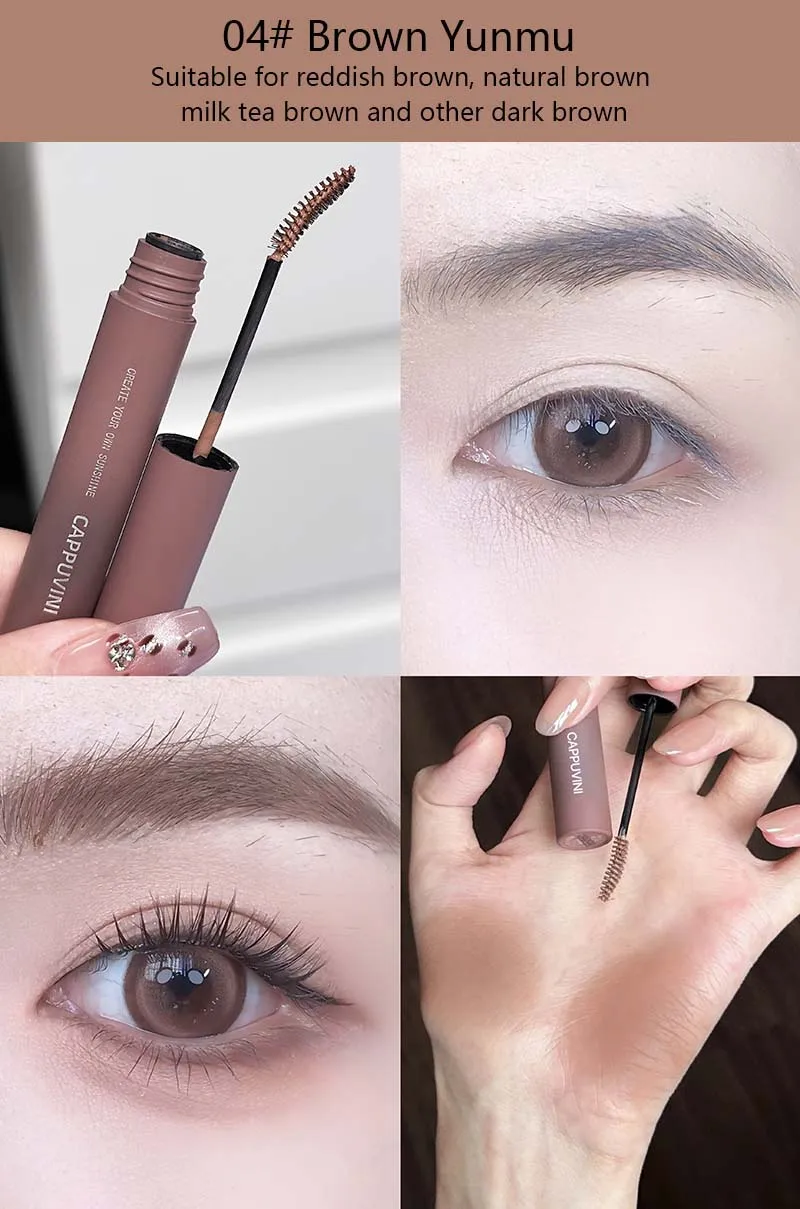 3D Augenbrauen-Färbecreme Langanhaltende Rosa-Braune Farbe Augenbrauen-Mascara Schweißfeste Wild Brow Enhancer Creme Make-up Kosmetik – Detail 9
