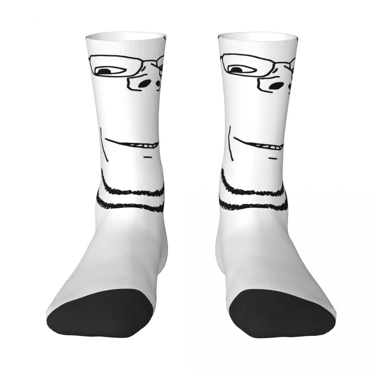 Smiling Wholesome Wojak Soyjak Socks Spring Stockings Elegant Women Men Soft Socks Printed Running Sports Non Skid Socks