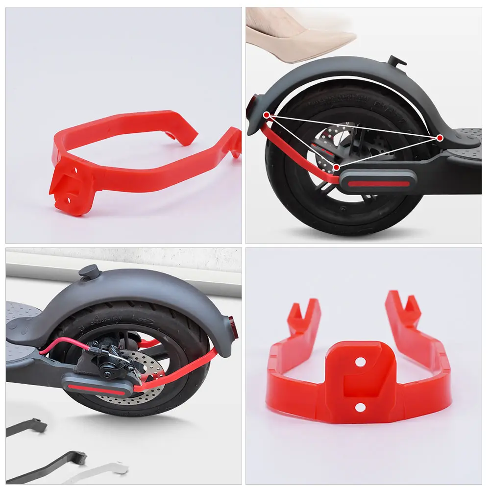 

3pcs Scooter Mudguard Bracket Rigid Abs Accessories Holder Support St Mount Electric Skateboard Rear Durability Plastic