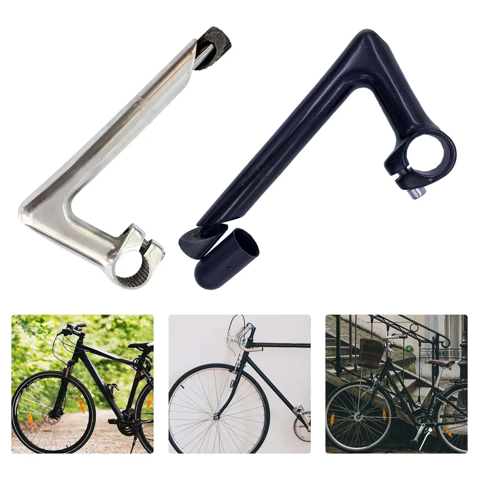 

Mountain Road Bicycle Quill Stem Cycling Easy Installation Threaded Tube Practice Gooseneck Shape for Road Bikes MTB Retro Bikes