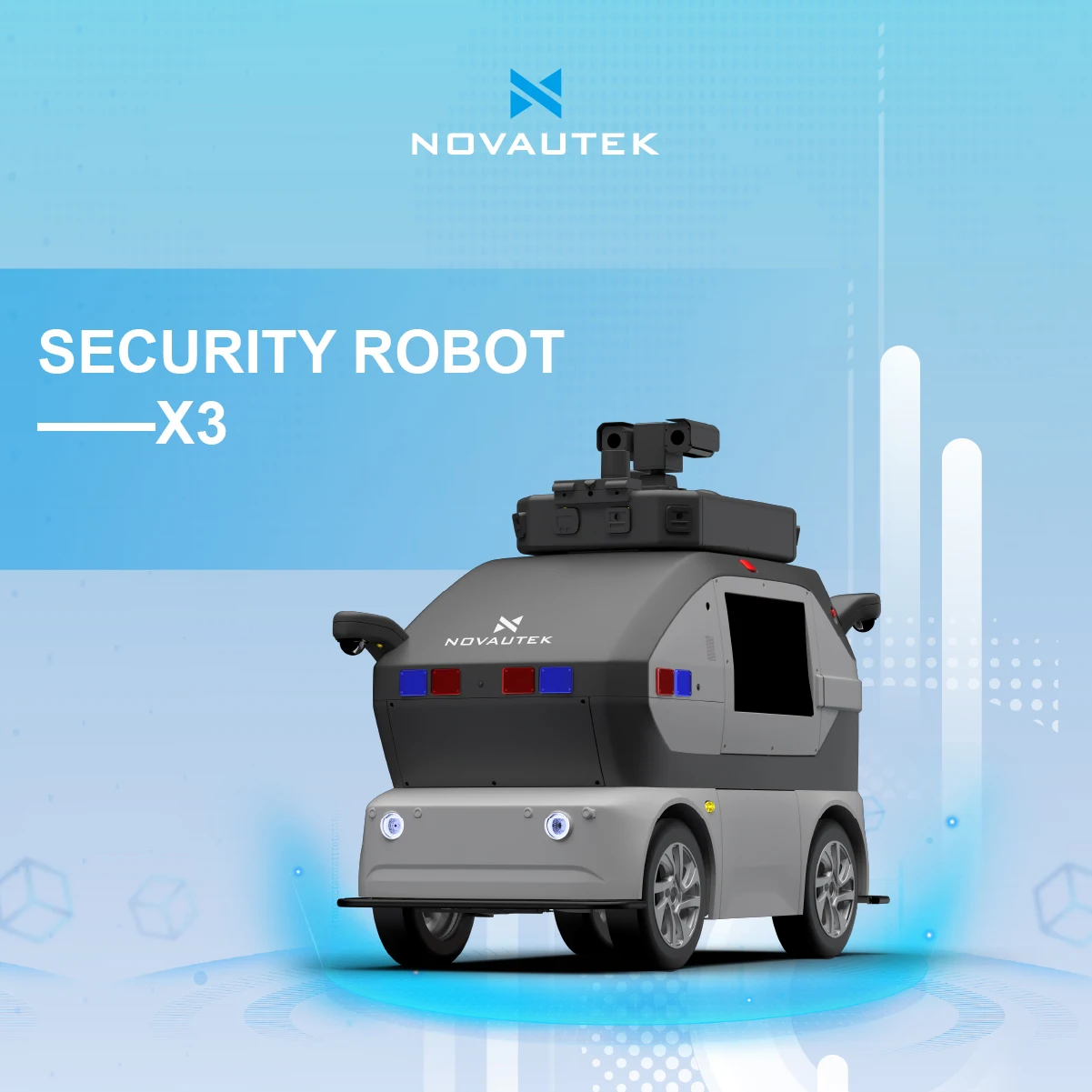 Hot Sale Park Security Patrol Panoramic Monitoring Autonomous Smart Security Patrol Robot