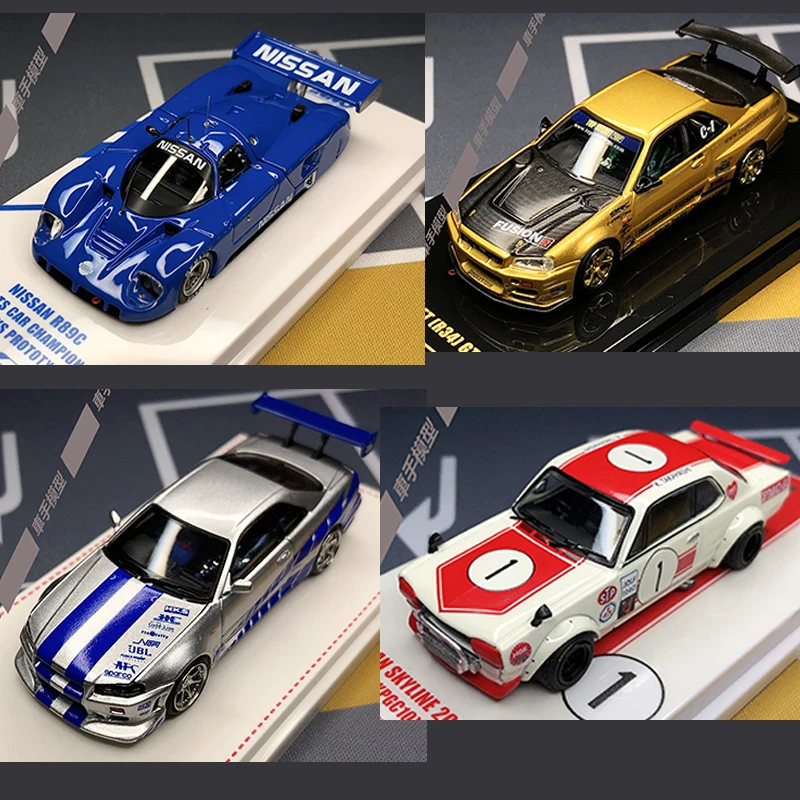 

Pop Race StoreINNO FH 1:64 JDM GT-R R34Silver Skyline GTR R34 JDM JDM 2000 GTR KPGC10 #1 R89C World Sports Car Championship 1989