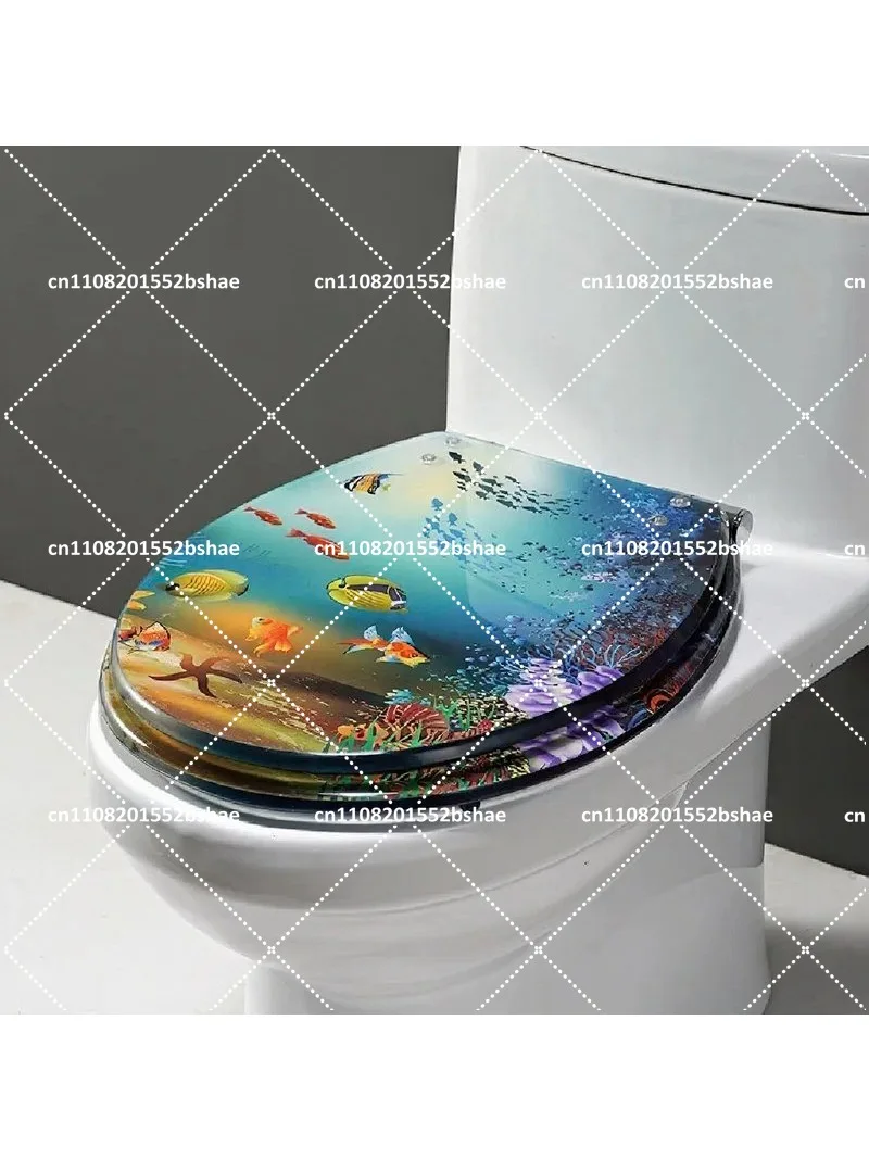 Transparent Slow-Descent Thickened Resin Toilet Seat Cover Universal Fit