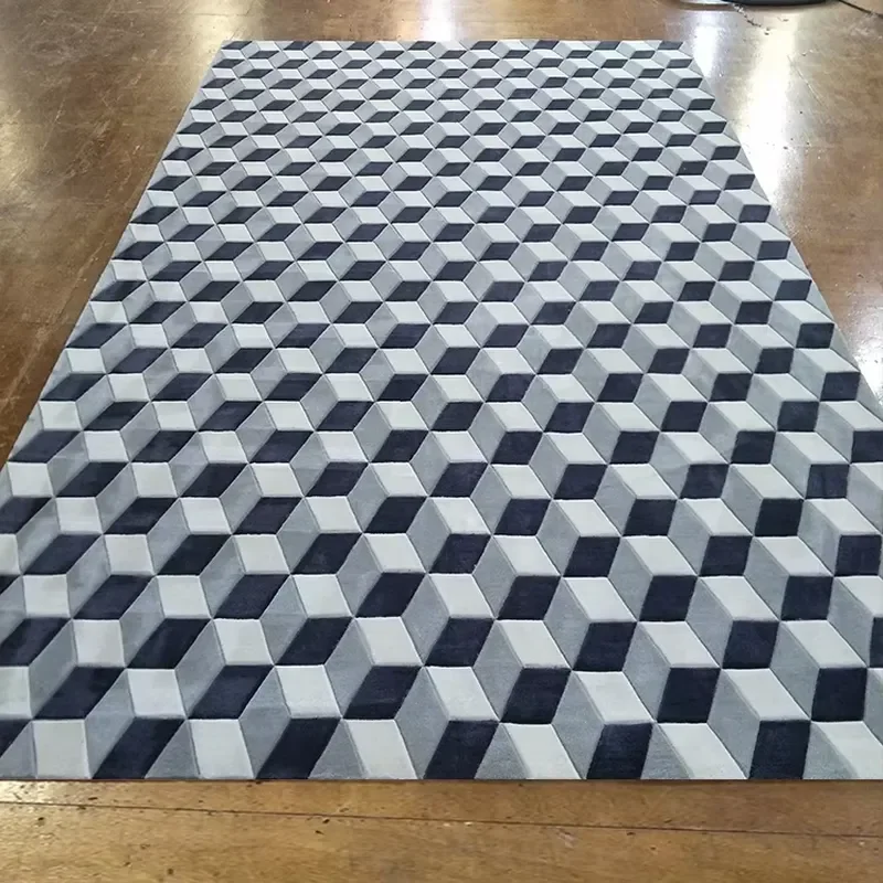 Modern 3D Customized Handmade Large Carpet With Logo Design Floor Home Textiles Area Rugs & Sets for Living Room Decoration