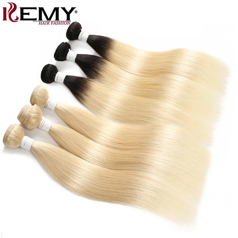 Fasci di capelli umani dritti brasiliani 613 miele biondo capelli umani tessitura fasci 8-26 pollici Remy estensione dei capelli 1/3/4 Bundle offerte