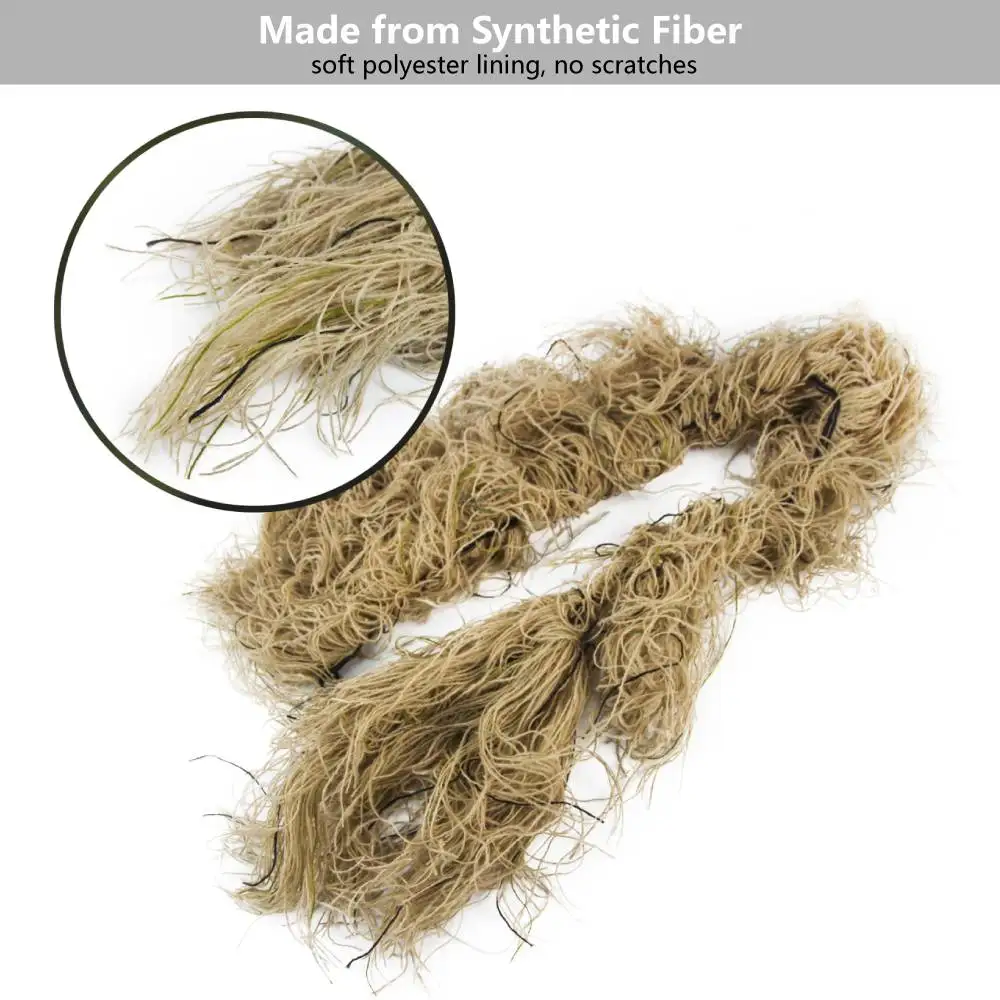 GUGULUZA Grass Type Hunting Rifle Wrap Rope Ghillie Suits Stuff Cover For Camouflage Yowie Sniper Paintball Hunt Clothing Parts