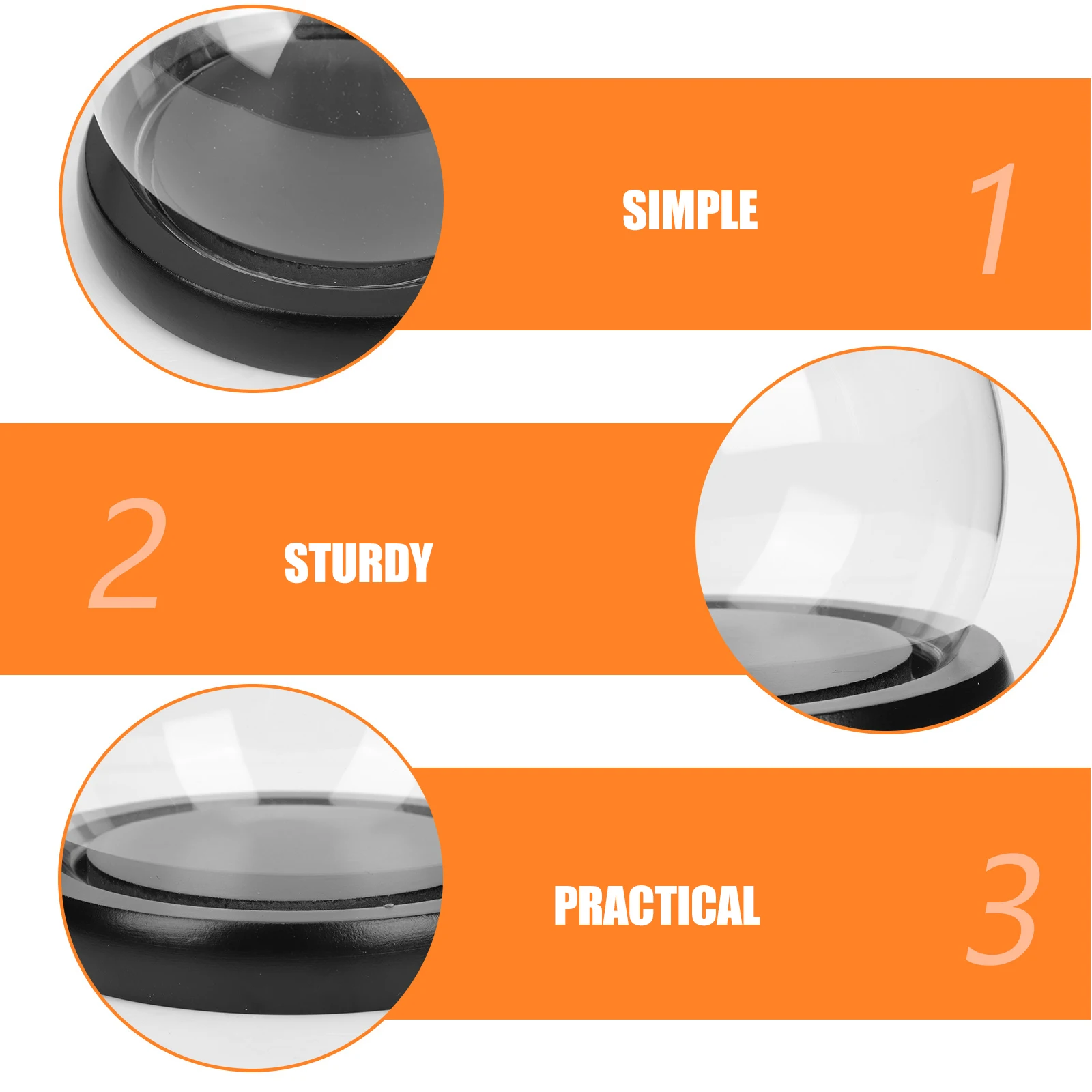 

1Set Preserved Flower Glass Dome Wooden Base Eternal Flower Display Decorative Glass Bell Jar Tabletop Decoration