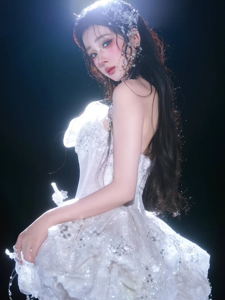 2026 New Dreamy Fairy Princess Mermaid Atmosphere Photography Costume Heavy Workmanship Special Occasion Women's Dress view 3