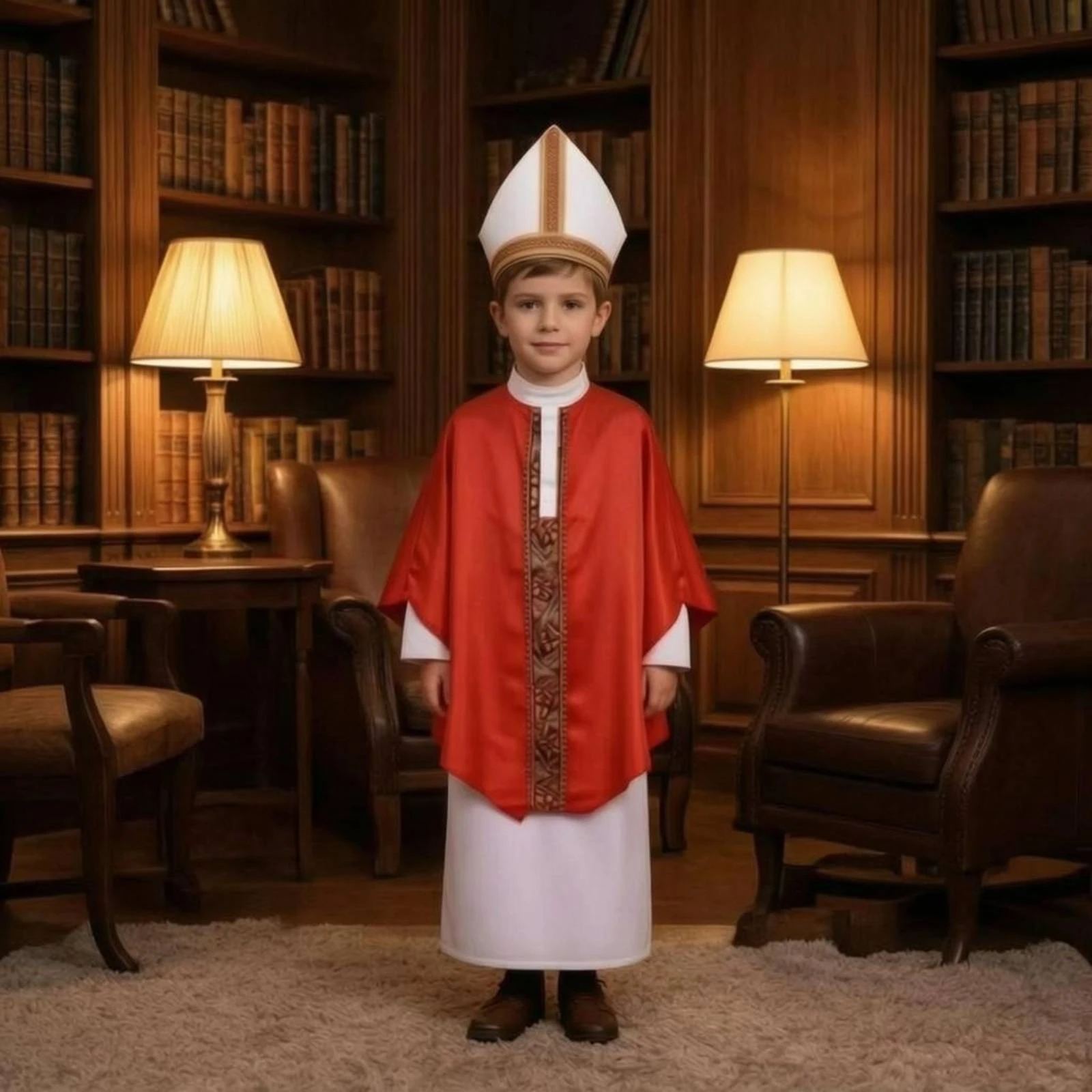 traje-de-robe-e-capa-com-detalhes-estampados-para-clerigos-eventos-religiosos-fotografia-criativa-e-fantasia