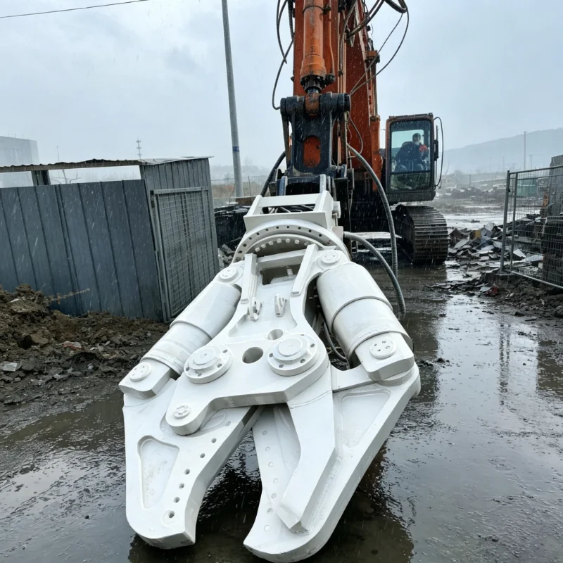 Reinforced Body Double Cylinder Hydraulic Shear Anti Deform Excavator Attachment for Prolonged Heavy Usage