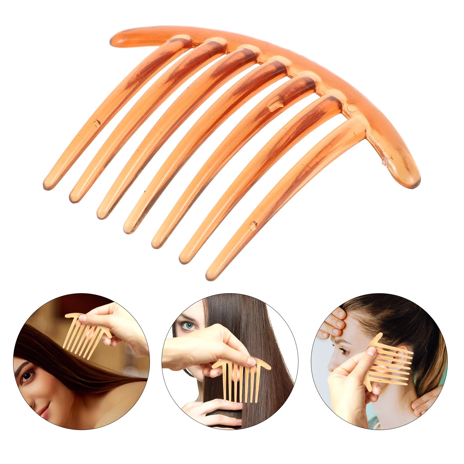 2Pcs French Side Comb for Women Wide Teeth Gentle Detangling Hair Combs Stylish Lightweight Portable Elegant Hair Accessories