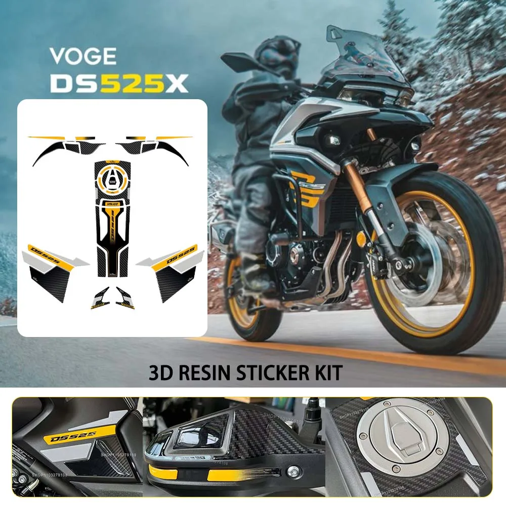 

For Voge Valico DS525X 525 DSX 2023-2024 3D Resin Sticker Waterproof UV Resistant Motorcycle Full Body Protection Decal Kit