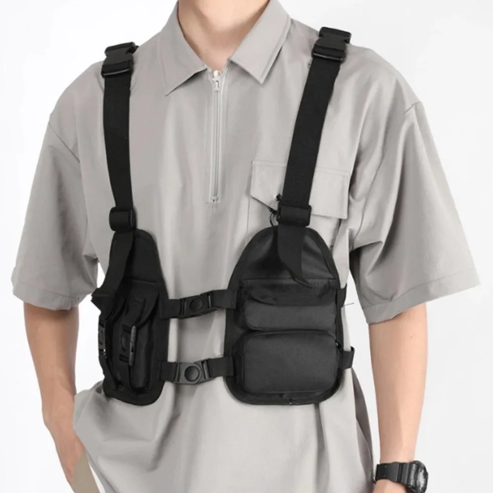 

Versatile Chest Pack Nylon Adjustable Straps Vest Bag Multi-function Design Unisex Chest Rig Bags Outdoor Sport Travel Use