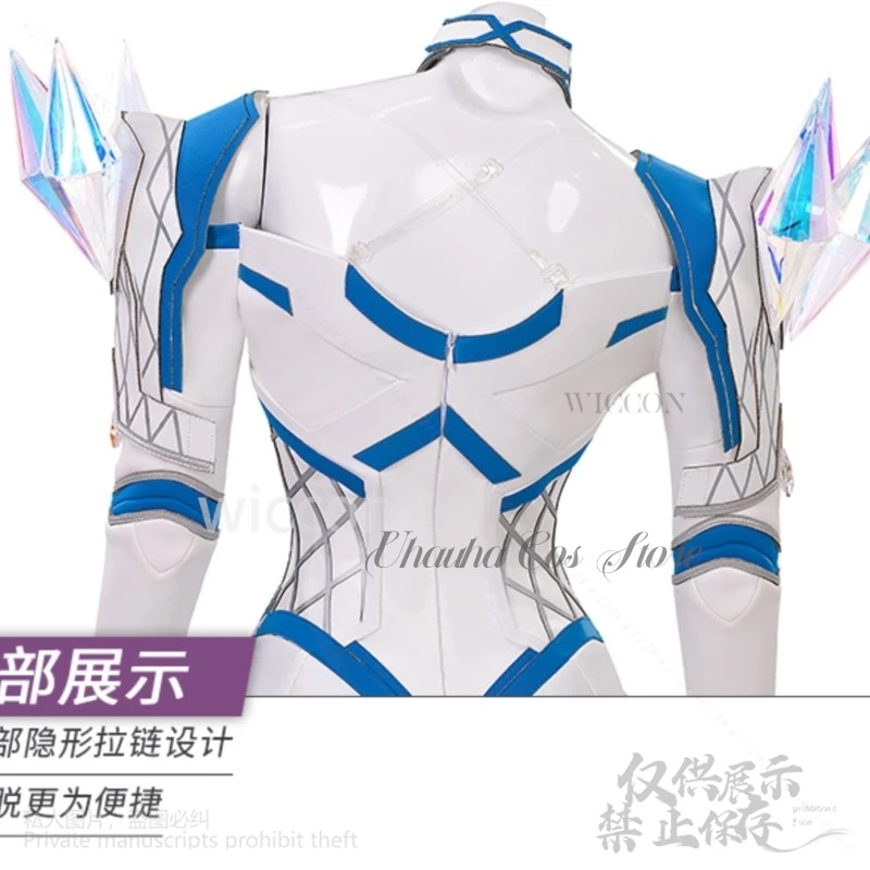 Disfraz de Reina Emma Anime Game Rivals, disfraz de Cosplay de cuero blanco, mono Sexy, zapatos de fantasía Lolita, conjunto de pelucas para Halloween