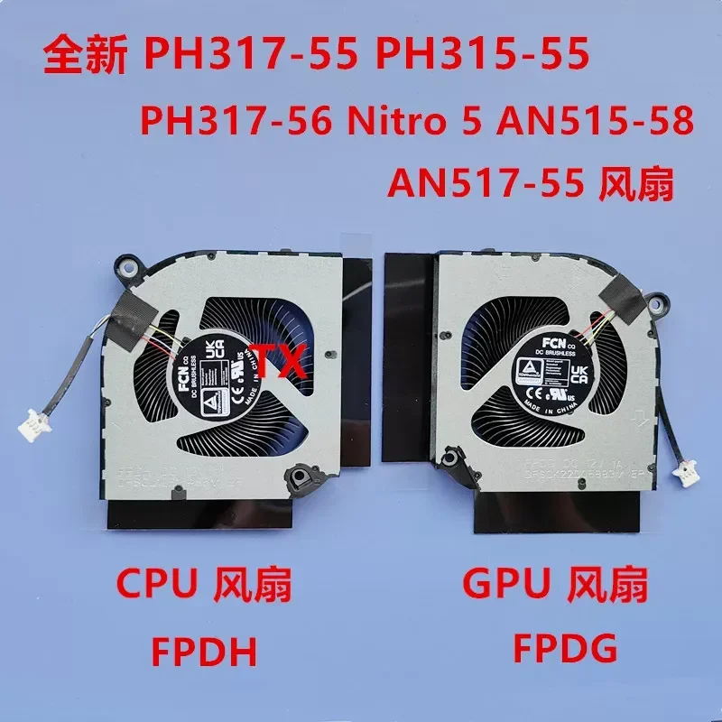 For Acer Acer Nitro 5 PH317-55 AN515-46 Cooling Fan N20C11 N22C1