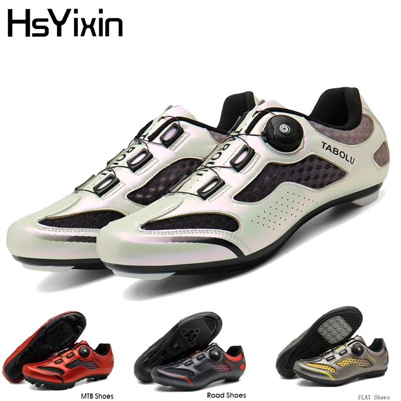 

Men's Cycling ShoesWomen Road Bike Shoes Self-locking Cleats Speed Cycling Sneakers Outdoor Racing Route Athletic Bicycle Footwe
