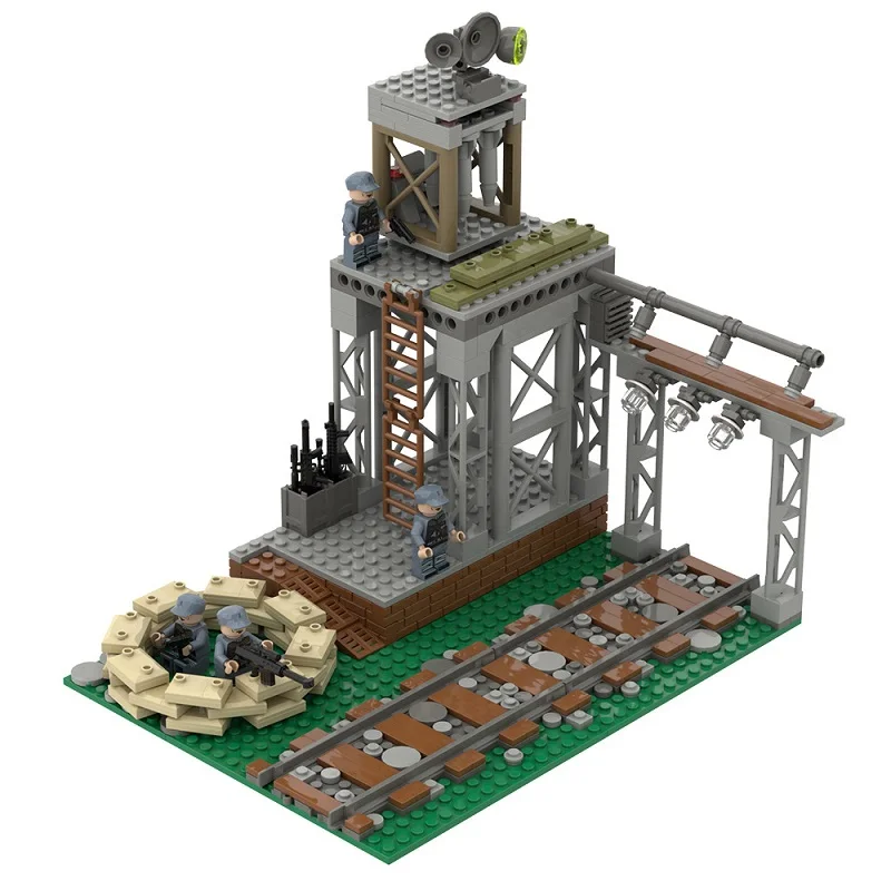 MOC Militaire Slagveld Bouwstenen Speelgoedset Wapens Accessoires Transportstation Model, Creatief Bouwspeelgoed Speelgoed Geschenken