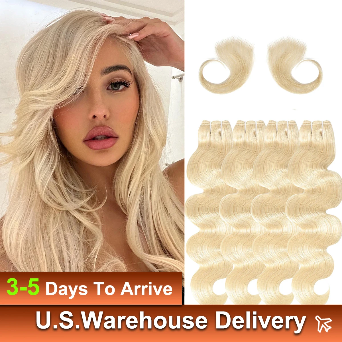 613 Blonde Body Wave 100% Human Hair bundles Colored Bundles Brazilian Human Hair Weave Bundles French Curls Braiding Hair