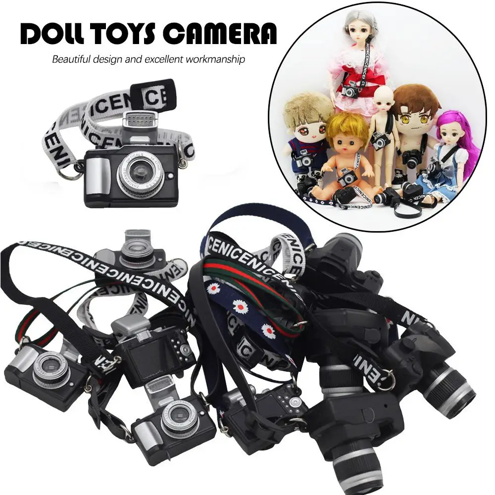 Doll Toys Camera Mini Simulation Cameras for Doll Accessories Kids Birthday Gift Dolls House Decoration Accessory