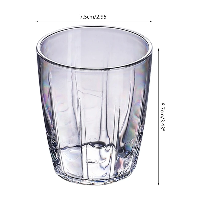 Shatterproof Wine Glass 280ml Unbreakable Water Tumblers Acrylic Drinking Glasses for Bar Party Reusable Drinking Cups