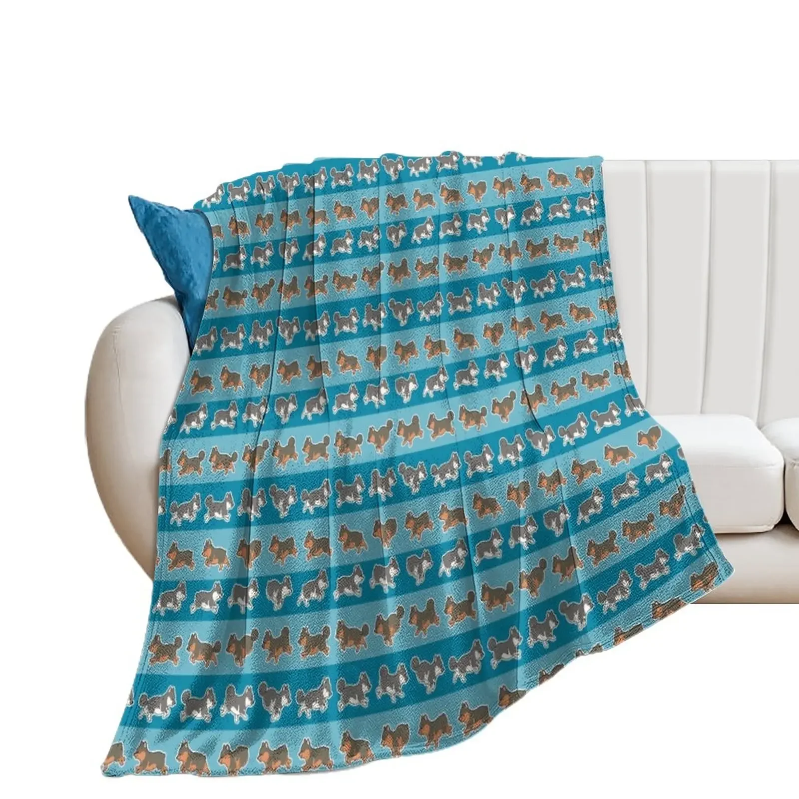 

Running Swedish Vallhunds Throw Blanket Decorative Throw bed plaid Blankets