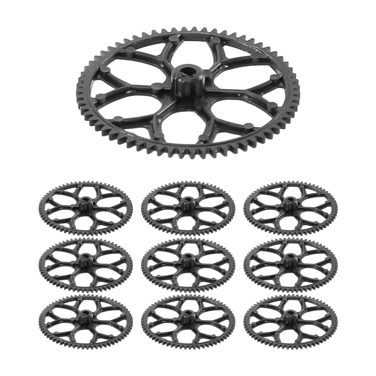 10Pcs Main Gear for WLtoys V911S V977 V988 V930 V966 XK K110 RC Helicopter Airplane Drone Spare Parts Accessories