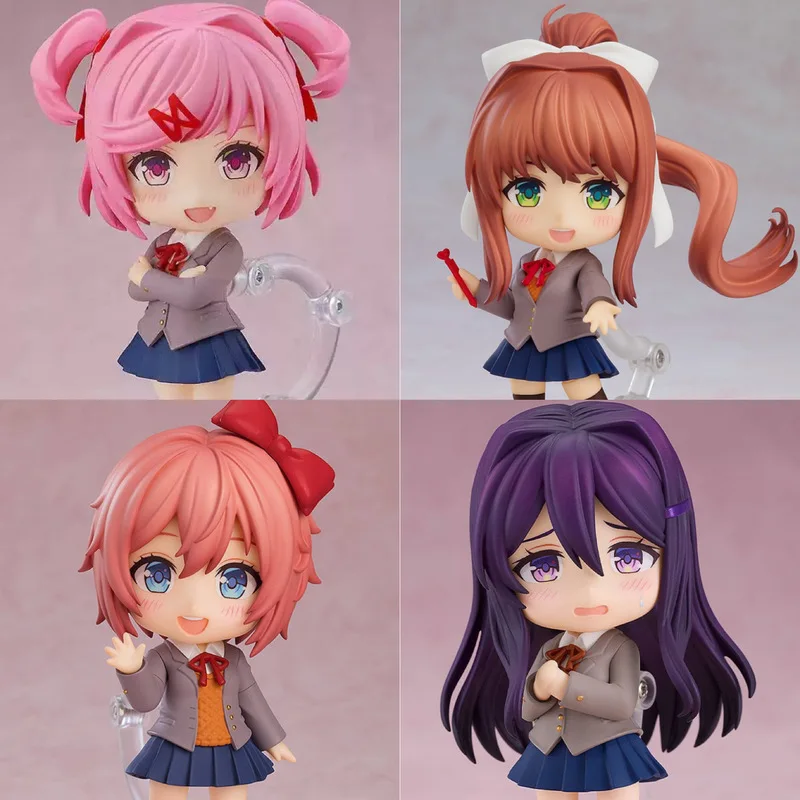 Anime Doki Doki Literature Club Versão Q # 2283 Yuri # 1817 Monika # 2250 Sayori # Figuras de Ação Natsuki 2077 Modelos para Decoração e Presentes
