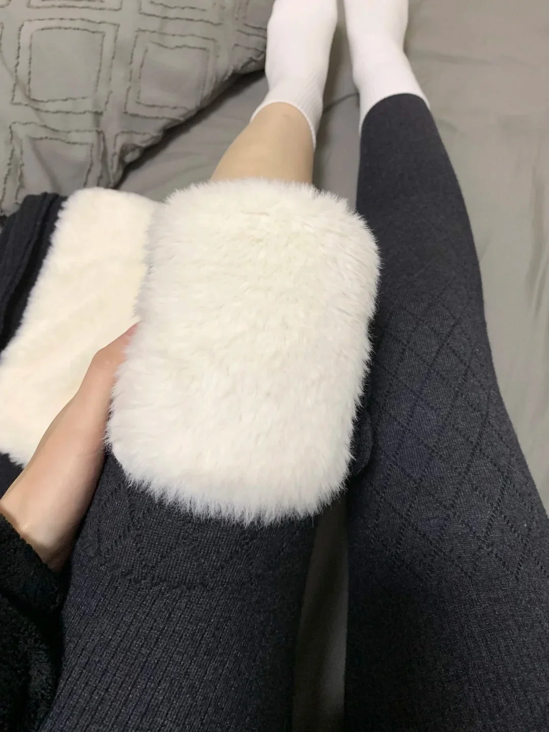 Harbin Thickened Fleece Lined Men's Wool Pants Winter Warm Cotton Trousers for Middle Aged And Elderly People Home Heating Pants