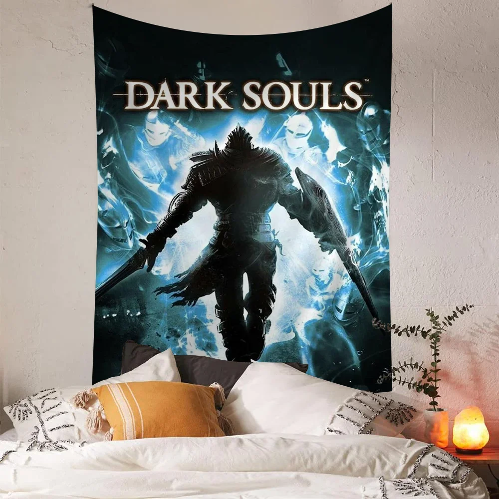 Dark Souls Game Printed Large Wall Tapestry Art Science Fiction Room Home Decor Decor Blanket